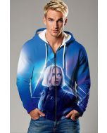 Black Widow Blue Zip-Up Hoodie – Marvel Cinematic Universe Edition