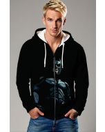 Gotham Vigilante Zip-Up Hoodie – Minimalist Bat Armor