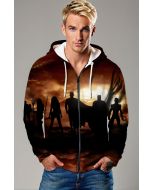 Heroes United Zip-Up Hoodie – Sunset League Design