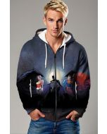 Moonlit Heroes Zip-Up Hoodie – Justice League Trinity