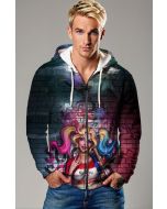 Harley Quinn Graffiti Street Zip-Up Hoodie – Punk Princess