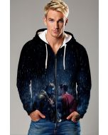 Batman vs Superman Rain Showdown Zip-Up Hoodie – Clash of Titans