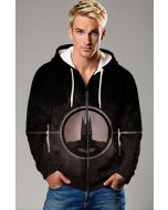 Dark Knight Emblem Zip-Up Hoodie – Gotham’s Shadow Icon
