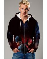 Daredevil Dual Identity Zip-Up Hoodie – Justice in the Shadows