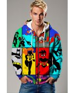 Batman Animated Pop Art Zip-Up – Color Block Heroes