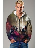 Justice League Battlefield Zip-Up Hoodie