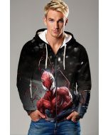 Carnage Symbiote Red & Black Night Battle Marvel Full-Zip Hoodie