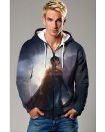 Iron Pulse Armor Zip-Up – Deep Navy Glow Edition