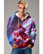 The Flash Lightning Burst Full-Zip Hoodie
