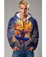 Skyburst Spider Zip-Up – Blaze of the City Skies
