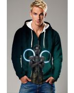 Black Panther Dark Green Zip-Up Hoodie
