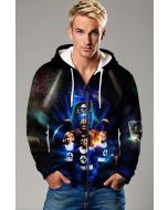 Black Fantastic Four Zip-Up Hoodie – Versatile Hero Wear