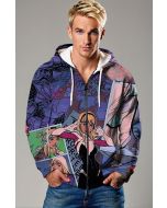 Purple Spider-Woman Zip-Up Hoodie – Stylish Superhero Layer