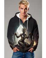 Black Panther Black Zip-Up Hoodie – Heroic Everyday Wear