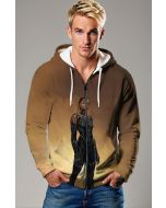 Black Panther Brown Zip-Up Hoodie