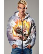 Steel Gray Cannonball 1995 X-Men Ultra Zip-Up Hoodie