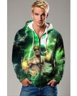 Danny Rand / Iron Fist Green & Yellow Zip-up Hoodie