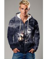 Midnight Sons by Agt Design Black Zip-up Hoodie