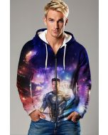 Ikaris Cosmic Blue Zip-up Hoodie