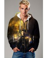 Ikaris Black & Gold Zip-up Hoodie