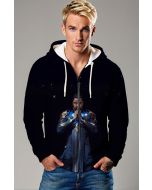 The Phastos Zip-Up Hoodie combines the superhero’s iconic design with comfort