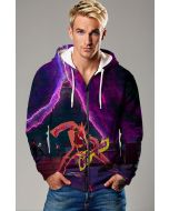 Hobie Brown Zip-Up Hoodie – Spider-Punk Rock Vibes
