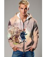 Adam Brashear / Blue Marvel Zip-Up Hoodie - Heroic Beige Edition