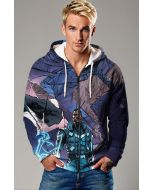 Adam Brashear / Blue Marvel Zip-Up Hoodie - Heroic Blue Edition