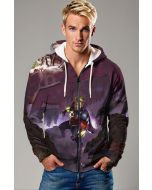 Quasar (Wendell Vaughn) Zip-Up Hoodie - Stellar Red Edition