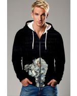 Silver Sable Zip-Up Hoodie - Sleek Silver Edition