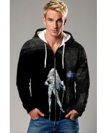 Silver Sable Zip-Up Hoodie - Dark Night Edition