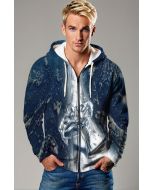Silver Surfer (Norrin Radd) Zip-Up Hoodie - Cosmic Energy in Motion