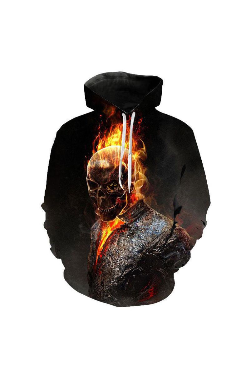 Movie Ghost Rider Pullov Hoodie Everyday Wear Unisex