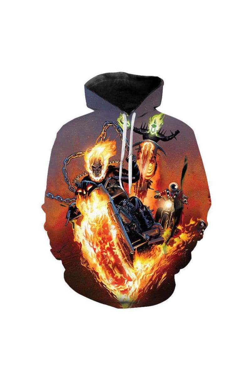 Movie Ghost Rider Pullov Hoodie Urban Style Comfort Wear