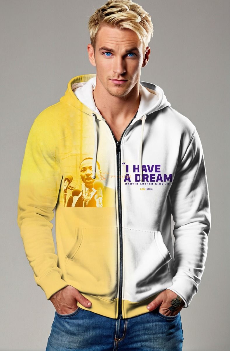 Independence Day American Dream Martin Luther King Full Print Zip Hoodies