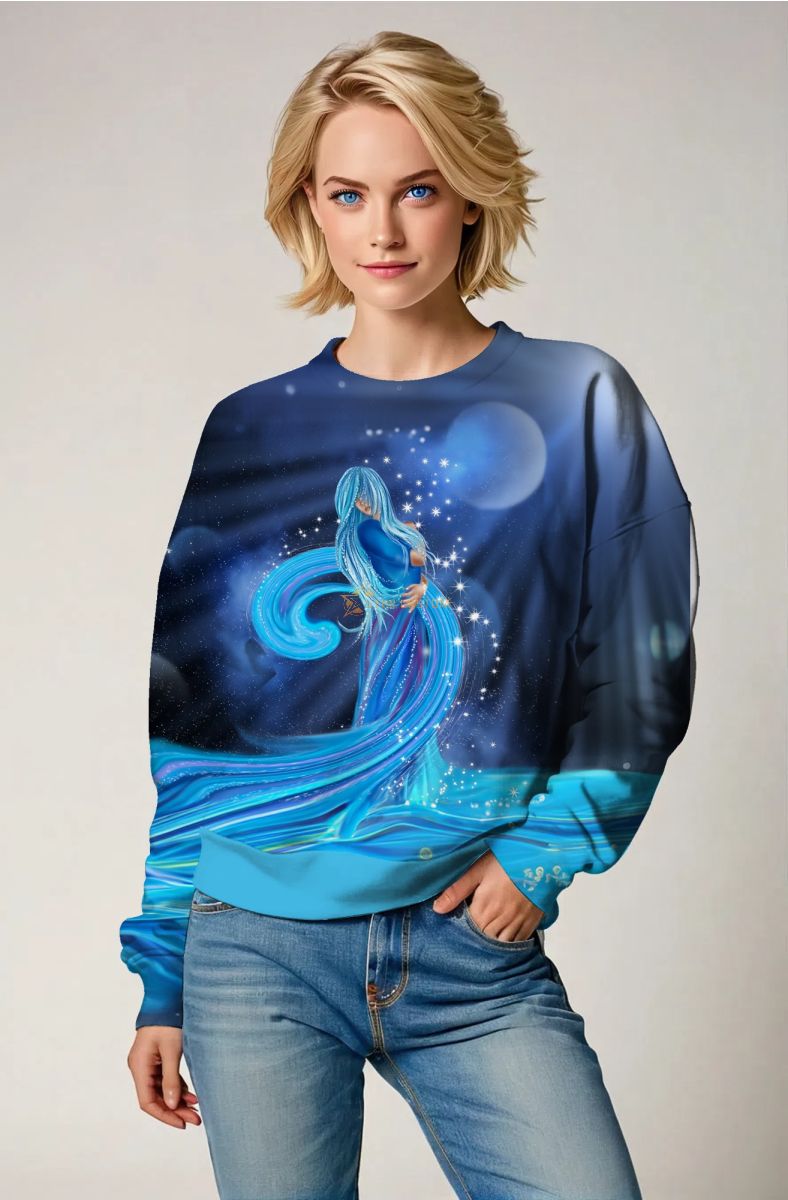 Aquarius Starlight Blue Unisex Sweatshirts