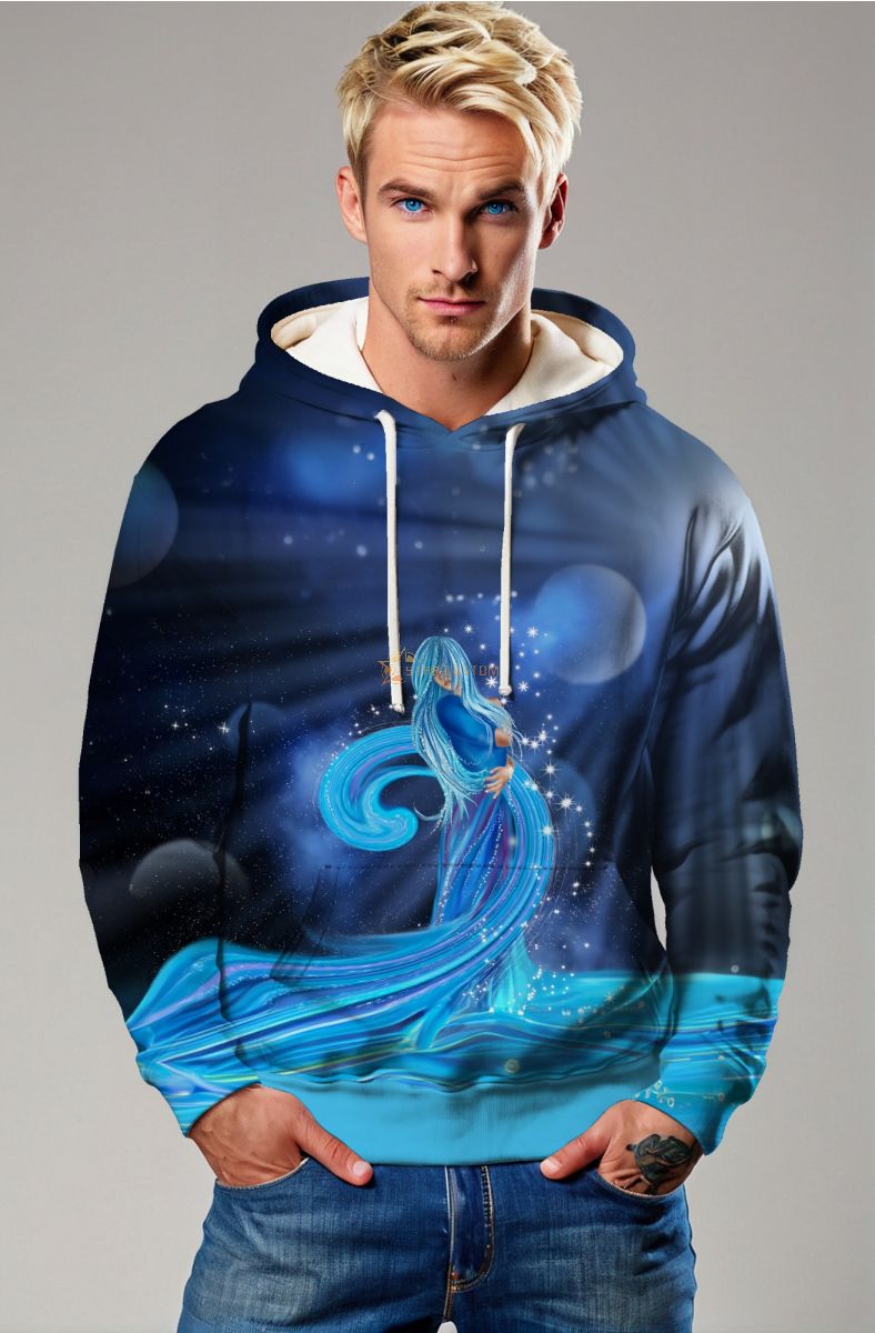 Aquarius Starlight Blue Unisex Hoodie