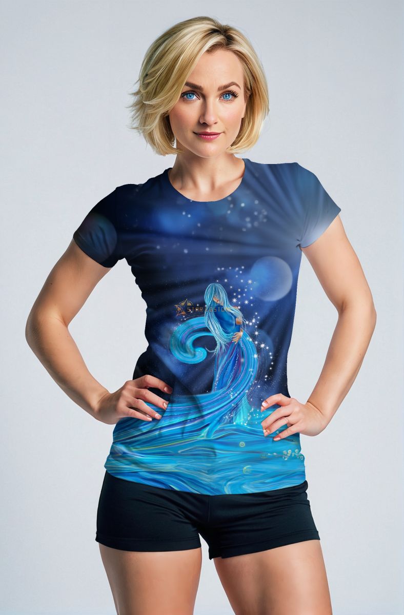 Aquarius Starlight Blue Unisex T-Shirts