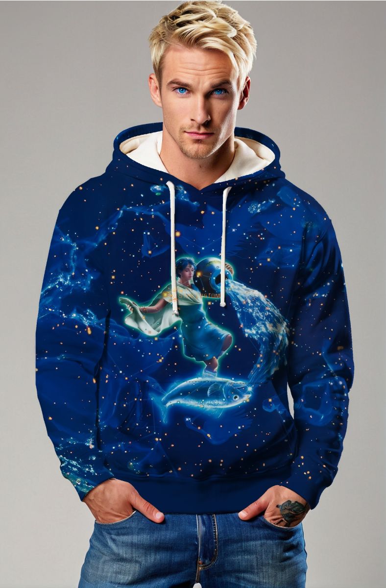 Aquarius Flow Dynamic Blue Hoodies for All