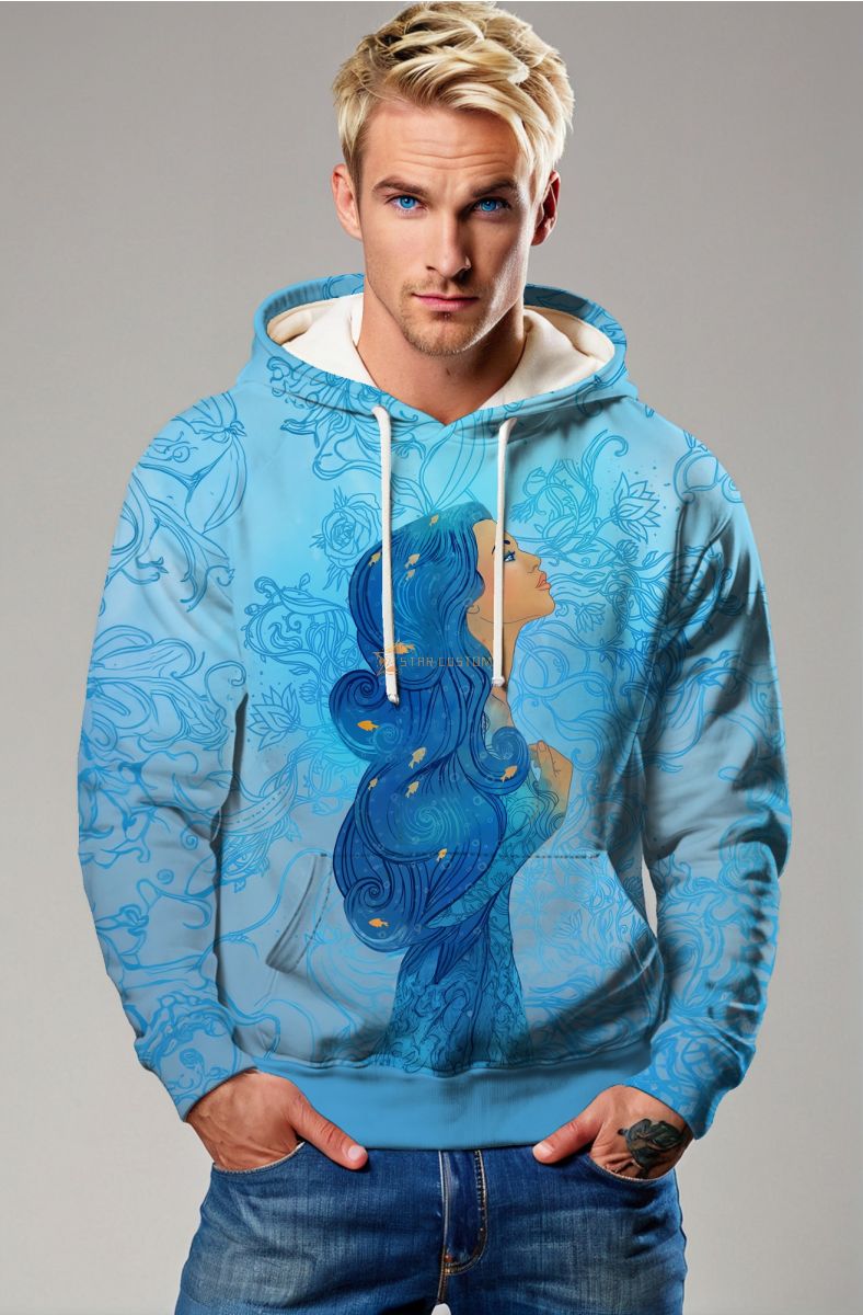 Aquarius Guardian Goddess Helen Blue Hoodie for All