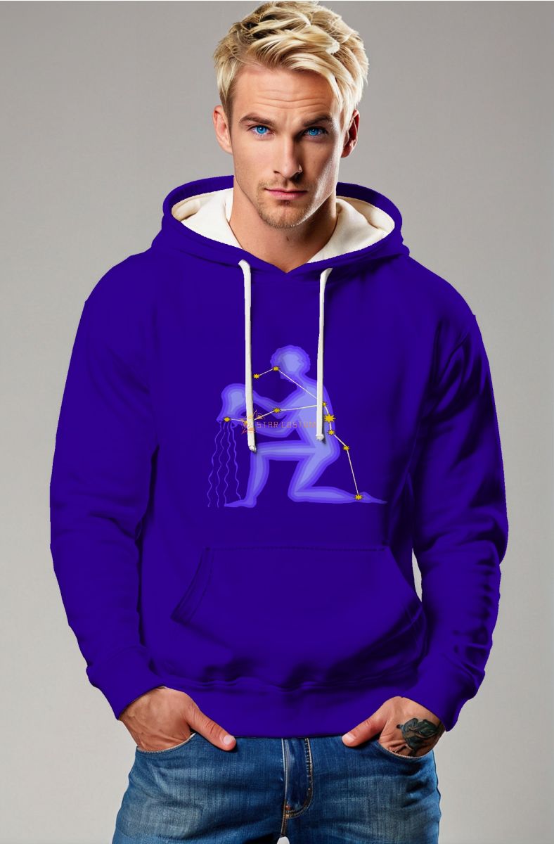Aquarius Guardian Hephaestus Unisex Hoodie in Vibrant Purple