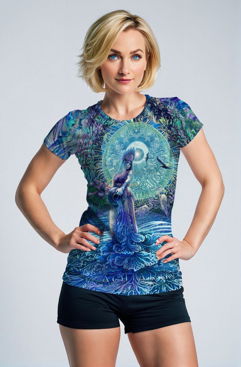 Aquarius Guardian Unisex T-Shirts in Blue Garden Essence