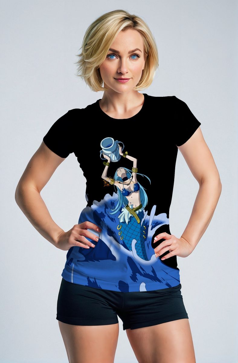 Alcmene Greek Goddess Aquarius Leap Unisex T-Shirts in Black