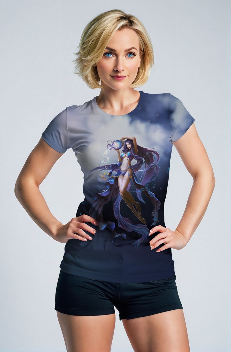 Hercules Guardian Aquarius Water Bearer Gradient Sky Blue Unisex T-Shirt