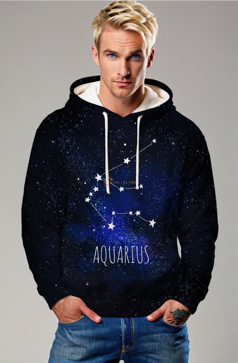Aquarius Starlight Purple Hoodie for All