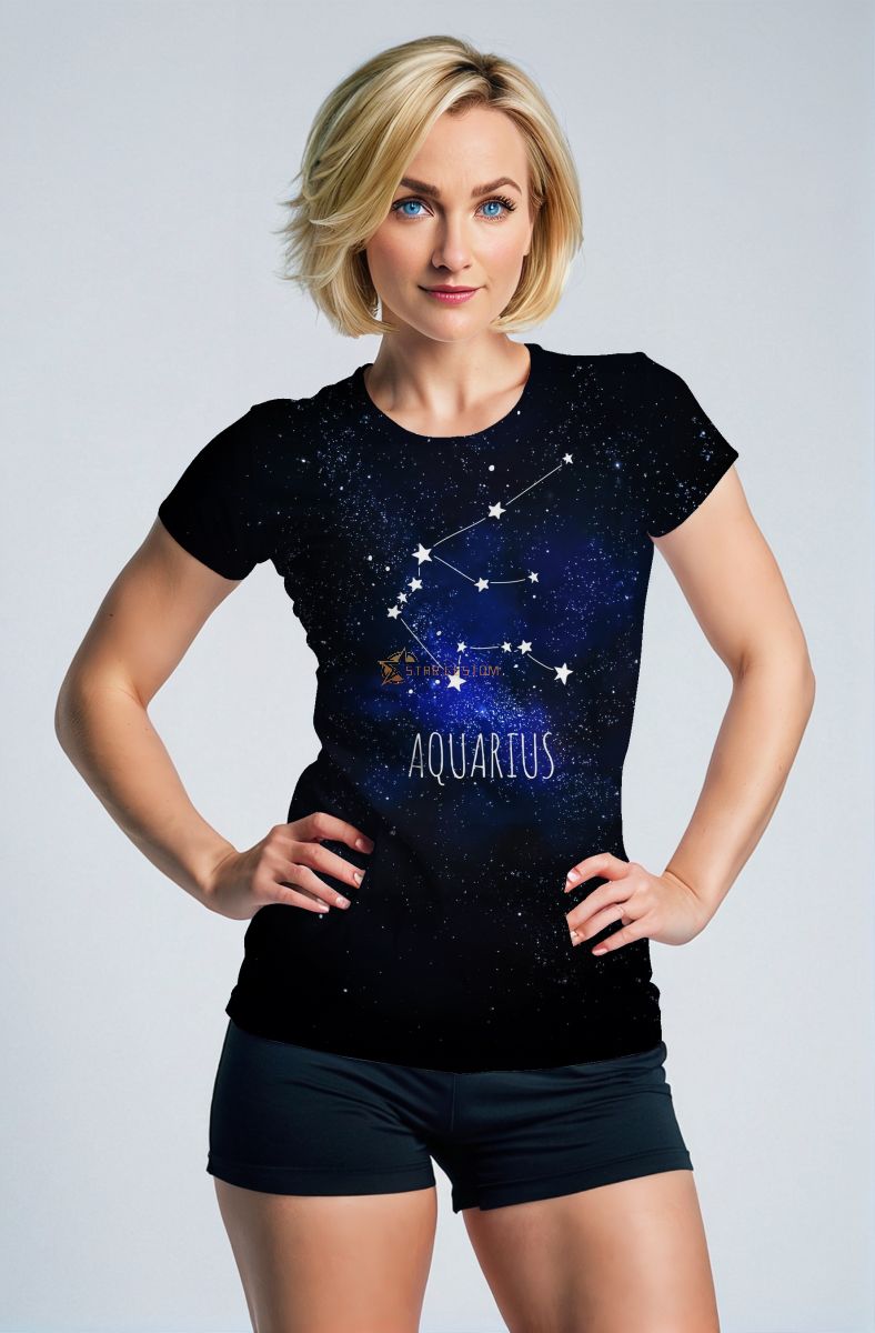 Aquarius Starlight Unisex T-Shirts in Purple