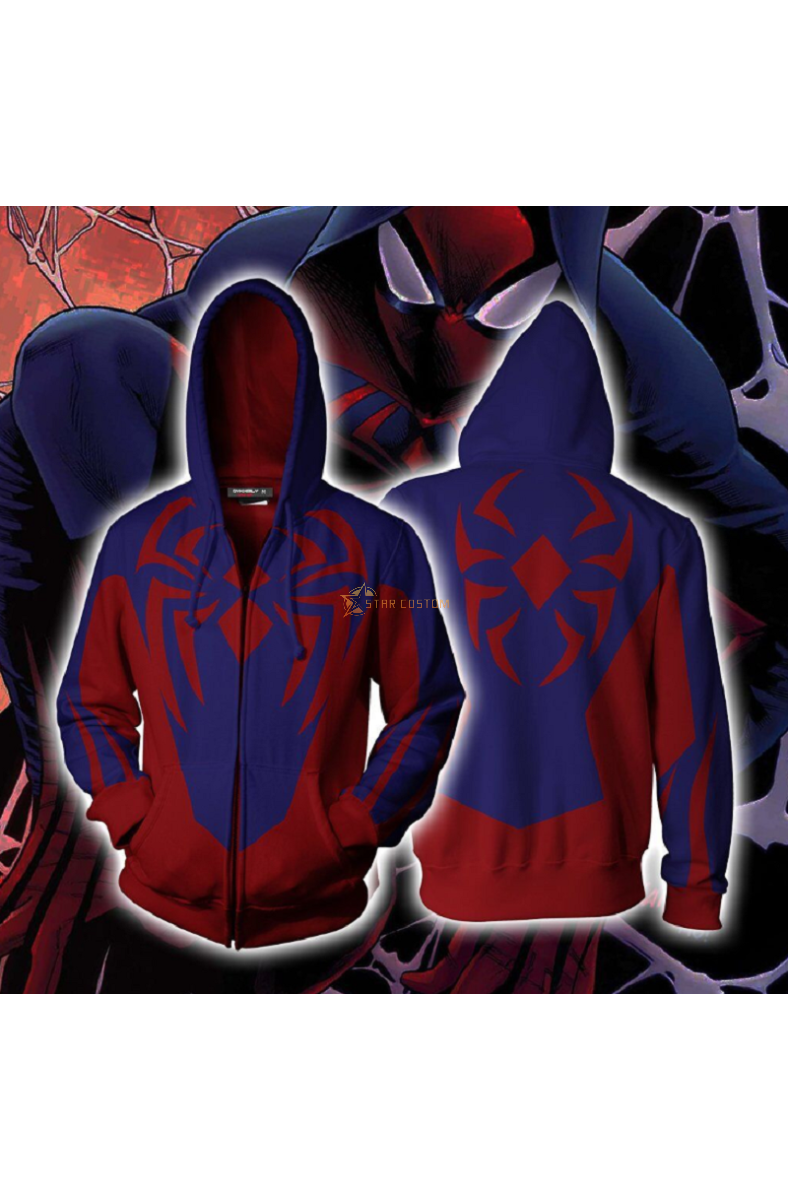 Avengers Avengers Spider Marvel Inspired Zip Up Hoodie