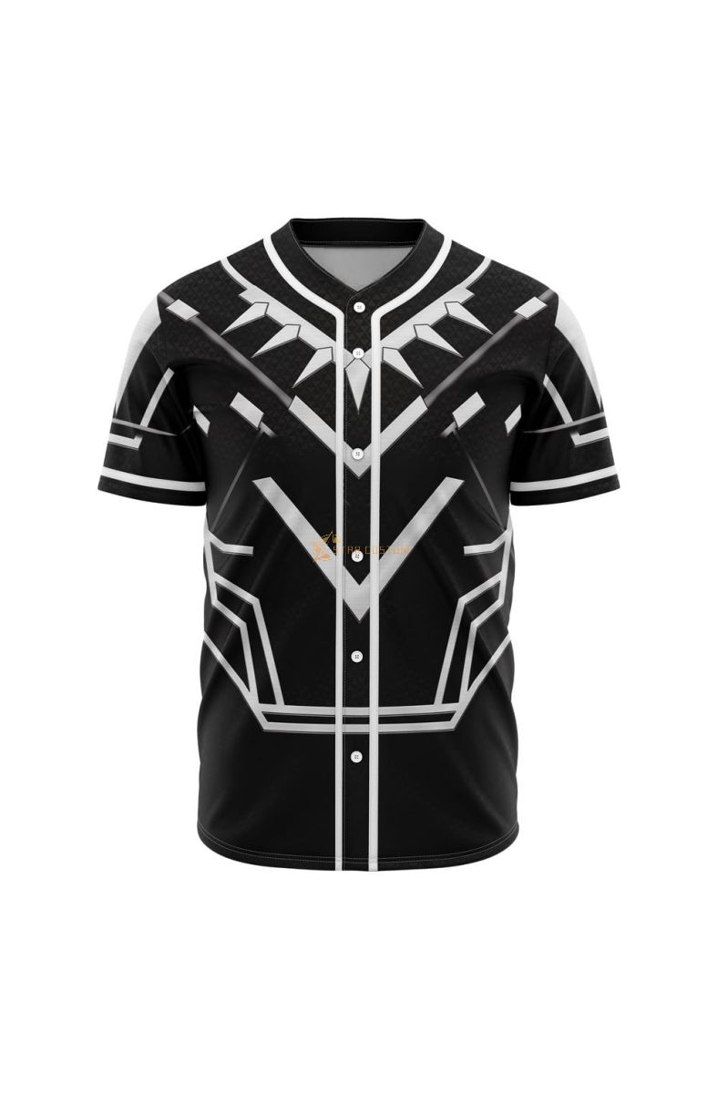 Black Panther Cosplay Marvel Baseball Jersey