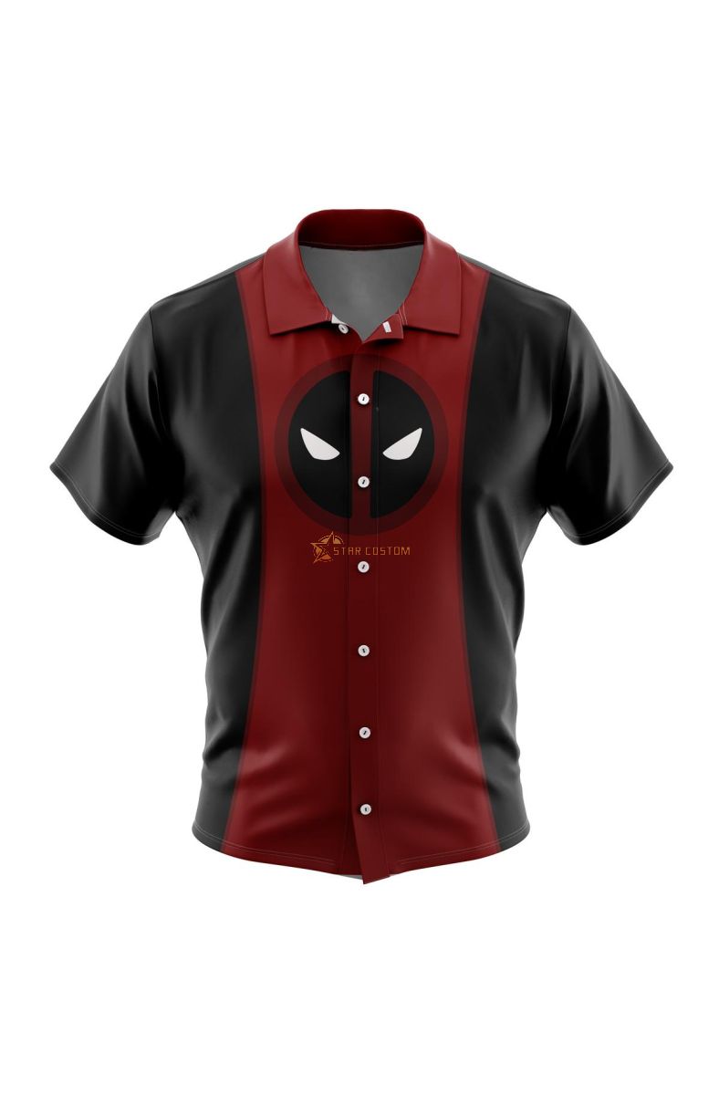 Deadpool Marvel Comics Button Up Hawaiian Shirt