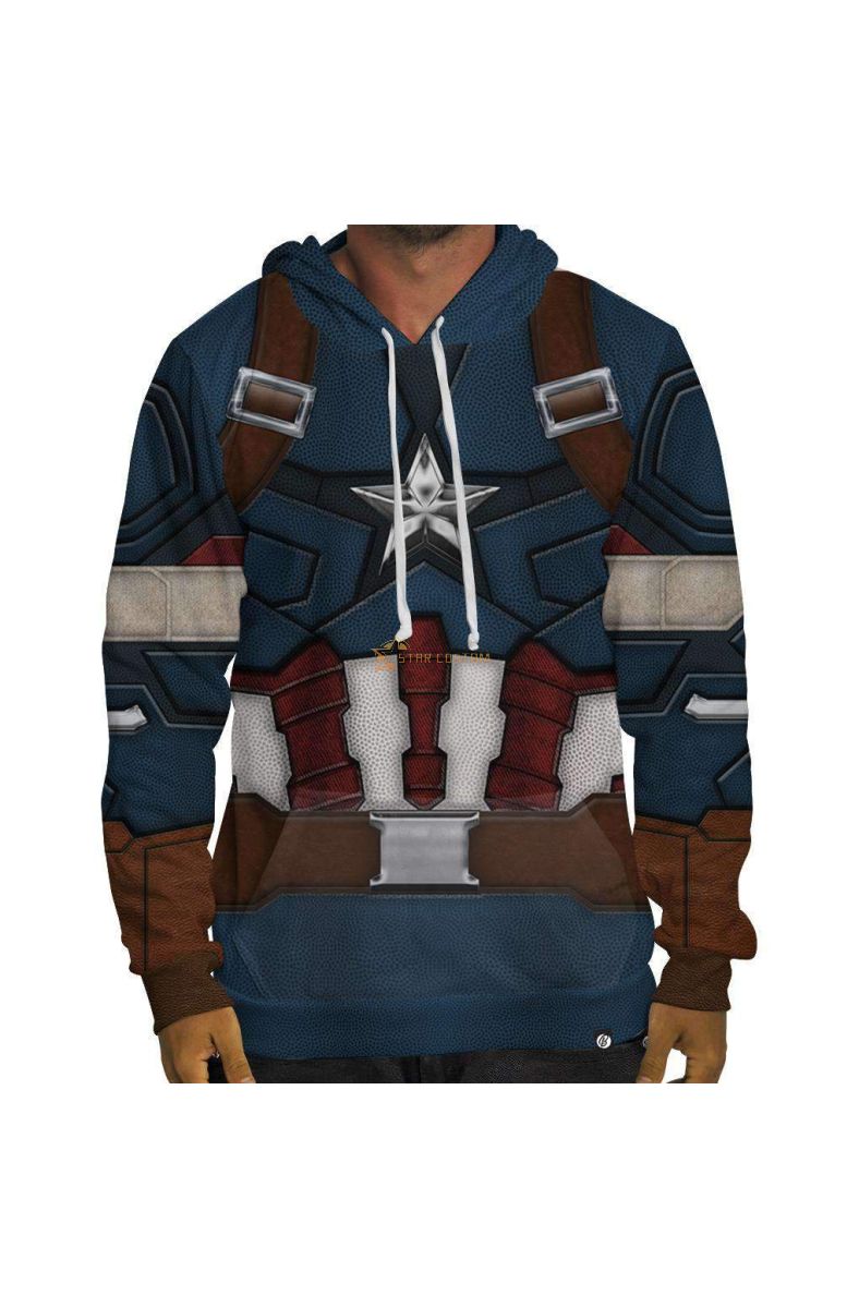 Captain America Marvel Inspired Hoodie Comfort Wear Streetwear